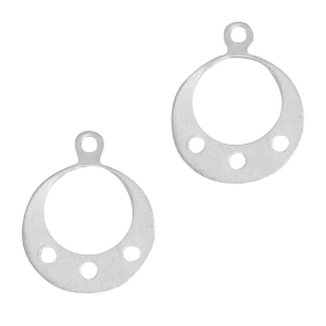 Anh&auml;nger 925 Silber rund mit &Ouml;sen Silber