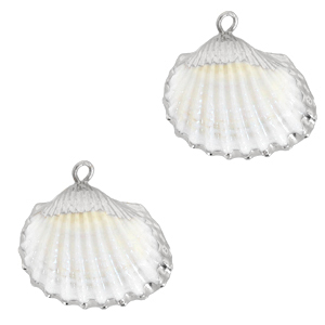 Anh&auml;nger Muschel Special Herzmuschel Silver-White