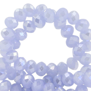 Facetten Top Glas Perlen 3x2mm Rondellen Chambray blue-pearl shine coating