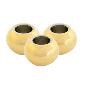 Perlen aus Stainless Steel - Rostfreiem Stahl 4mm Gold