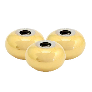 Perlen aus Stainless Steel - Rostfreiem Stahl 4mm Gold