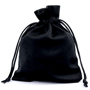 Velvet Schmuck Beutel Black