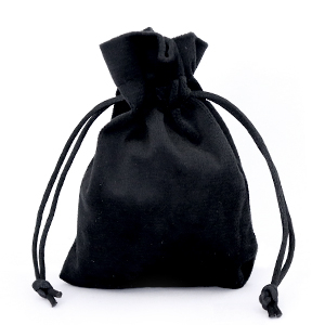 Velvet Schmuck Beutel Black