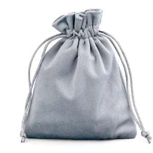 Velvet Schmuck Beutel Grey