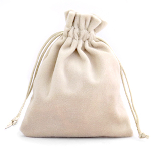 Velvet Schmuck Beutel Beige