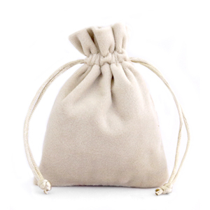 Velvet Schmuck Beutel Beige