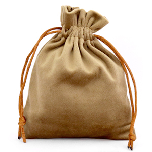 Velvet Schmuck Beutel Brown