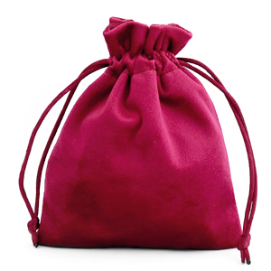 Velvet Schmuck Beutel Port red