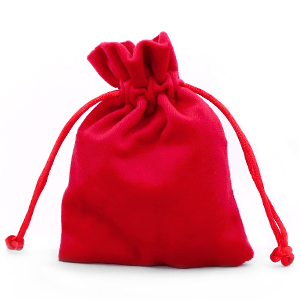 Velvet Schmuck Beutel Red