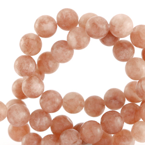 Naturstein Perlen Chalcedon und Achat 6mm matt Rose