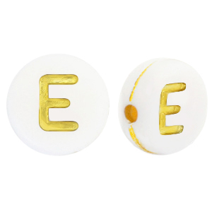 Acryl Buchstaben E White-gold