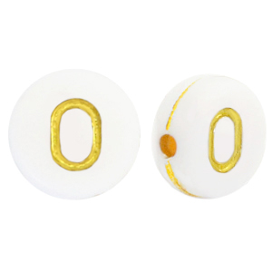 Acryl Buchstaben O White-gold