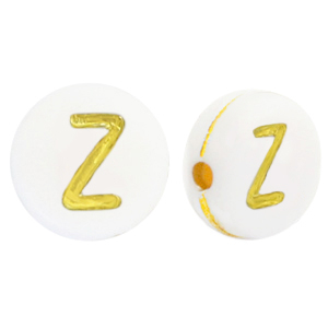 Acryl Buchstaben Z White-gold