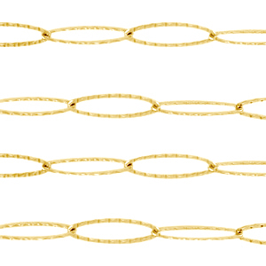 Zubeh&ouml;r aus Stainless Steel - Rostfreiem Stahl Gliederkette oval Gold