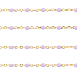 Zubeh&ouml;r aus Stainless Steel - Rostfreiem Stahl Gliederkette 1mm Grapevine purple-gold