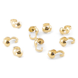Kalotte 4mm DQ Metall Gold 