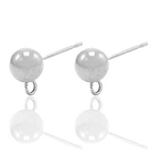 Stainless Steel - Rostfrei Stahl Ohrringe mit &Ouml;se Silber