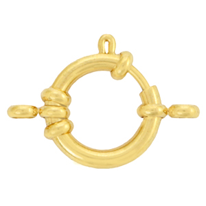Zubeh&ouml;r aus Stainless Steel - Rostfreiem Stahl Rettungsring Verschluss 18mm mit &Ouml;sen Gold