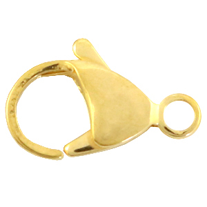 Zubeh&ouml;r aus Stainless Steel - Rostfreiem Stahl Karabinerverschluss 9mm Gold