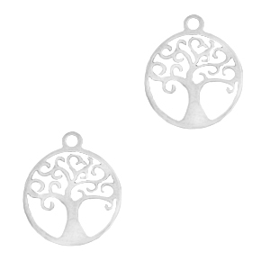 Anh&auml;nger aus Stainless Steel - Rostfreiem Stahl Baum des Lebens Silber