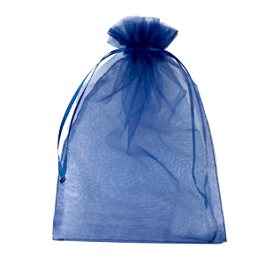 Organza Schmuck Beutel 13x18cm Navy blue