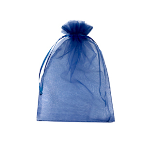 Organza Schmuck Beutel 9x12cm Navy blue