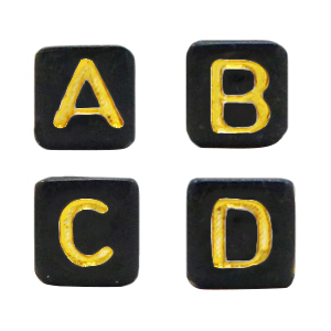 Acryl Buchstaben Mix Black-gold