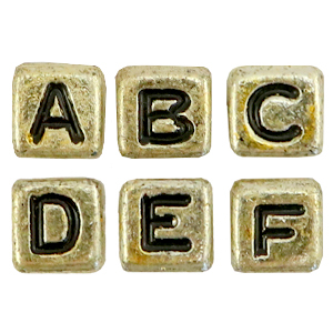 Acryl Buchstaben Mix Gold-black