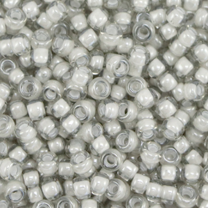 Miyuki 8/0 Rocailles Fancy lined moonstone grey 8-2268