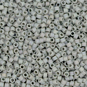 Miyuki Perlen 11/0 delica's Opaque matte AB gray DB-882