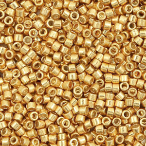 Miyuki Perlen 11/0 delica's Galvanized yellow gold DB-410