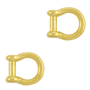 Anh&auml;nger Metall DQ Zwischenst&uuml;ck Ring Gold (Nickelfrei)