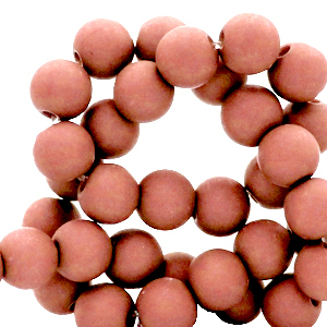 4 mm Perlen aus Acryl matt Terracotta rose