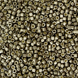 Miyuki Perlen 11/0 delica's Duracoat galvanized pewter silver DB-1852