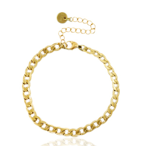 Stainless Steel - Rostfrei Stahl Gliederarmband Gold