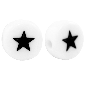 Acryl Buchstaben Stern White-black