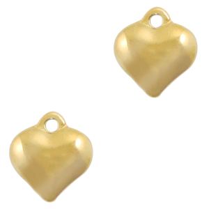 Anh&auml;nger aus Stainless Steel - Rostfreiem Stahl Herz Gold
