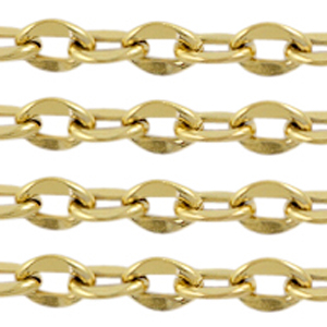 Zubeh&ouml;r aus Stainless Steel - Rostfreiem Stahl Gliederkette Gold