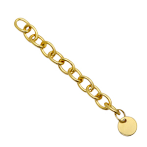 Zubeh&ouml;r aus Stainless Steel - Rostfreiem Stahl Verl&auml;ngerungskette coin 8mm Gold