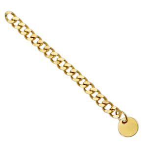 Zubeh&ouml;r aus Stainless Steel - Rostfreiem Stahl Verl&auml;ngerungskette Gourmet Glieder coin 8mm Gold
