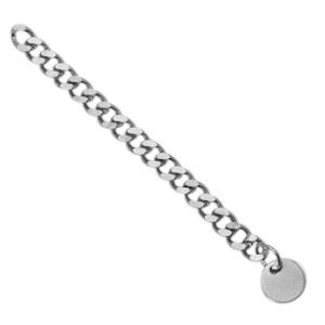 Zubeh&ouml;r aus Stainless Steel - Rostfreiem Stahl Verl&auml;ngerungskette Gourmet Glieder coin 8mm Silber
