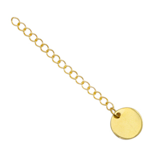 Zubeh&ouml;r aus Stainless Steel - Rostfreiem Stahl Verl&auml;ngerungskette coin 12mm Gold