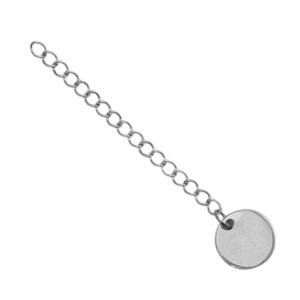 Zubeh&ouml;r aus Stainless Steel - Rostfreiem Stahl Verl&auml;ngerungskette coin 10mm Silber