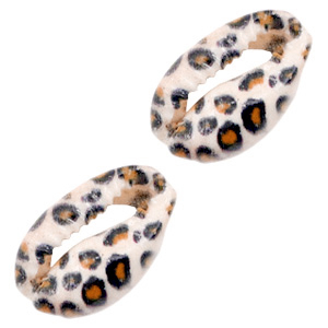 Perle Muschel Spezial Kauri Leopard-orange