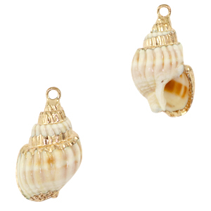 Anh&auml;nger Muschel Special Wellhornschnecke Creamy white-gold