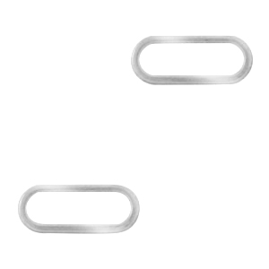 Anh&auml;nger aus Stainless Steel - Rostfreiem Stahl Zwischenst&uuml;ck Oval Silber