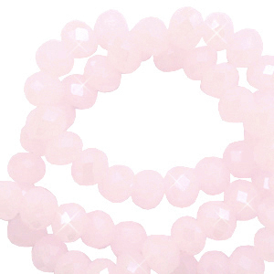 Facetten Top Glas Perlen 3x2mm Rondellen Blush pink-pearl shine coating