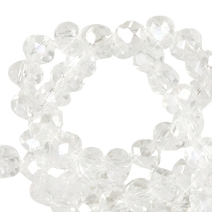 Facetten Top Glas Perlen 3x3mm Rondellen Crystal-pearl shine coating