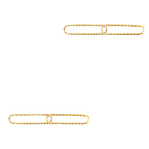 Stainless Steel - Rostfreiem Stahl Anh&auml;nger/Zwischenst&uuml;ck glieder doppelt Oval Gold