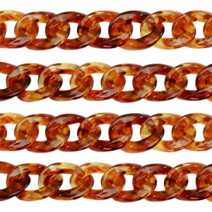 Acryl-Glieder 19mm Topaz brown